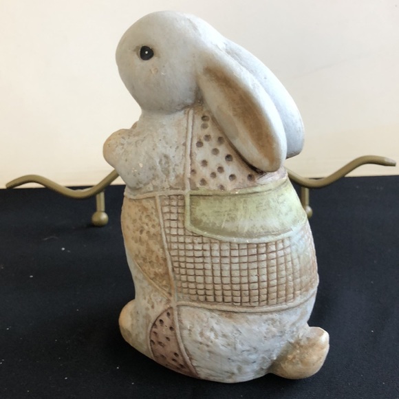 Rabbit Standing Statue Pottery Home Decor - Picture 8 of 8